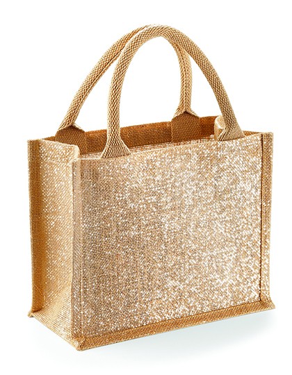jute:glänzende mini gift bag