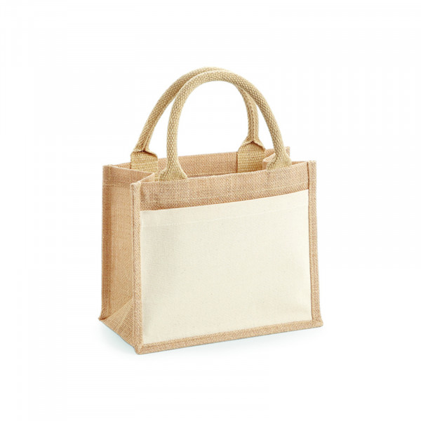 jute:cotton pocket gift bag