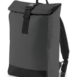 hi vis:reflective roll-top backpack - Backpacks with logo