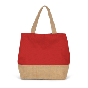 cotton: Cotton and jute shopper bag – shopper bag with logo