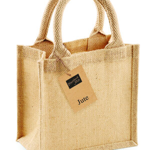 jute: small gift bag – shopping bag with logo