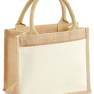 jute and cotton pocket gift bag – shopping bag with logo