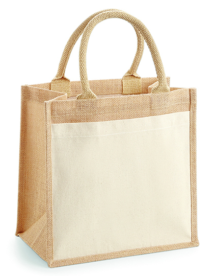 jute:cotton pocket midi bag