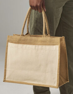 jute:cotton pocket shopper – view 2