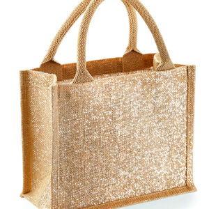 jute: shiny mini gift bag – shopper bag with logo