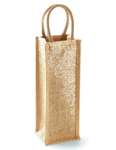 jute:glänzende bottle bag - Accessoires mit Logo