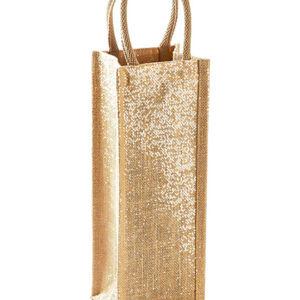 jute:glossy bottle bag - Accessories with logo