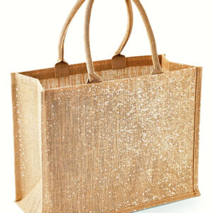 jute: glossy jute shopper – shopper with logo