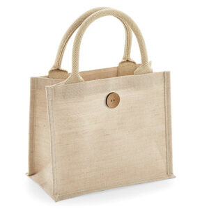 jute: small gift bag – shopping bag with logo