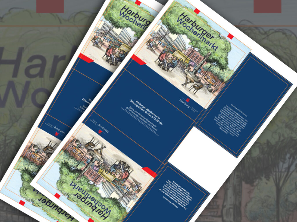 Druck-Layout der Markttasche mit dem Motiv von Ralf Schwinge