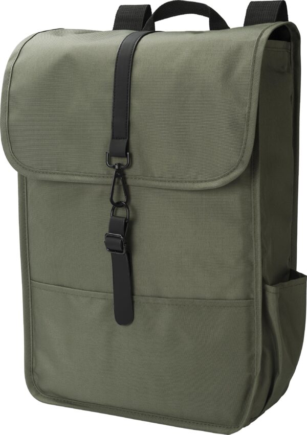 rPET Polyester (300D) Rucksack mit Lasche Lyric - Rucksäcke mit Logo