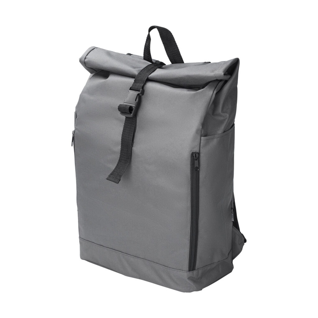 rPET polyester (600D) backpack with roll-top closure – Evie