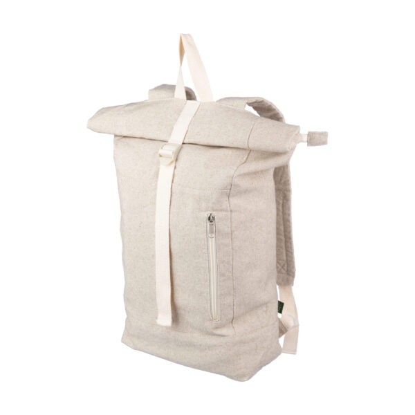Hanf (280 gr/m2) Rolltop Rucksack Margarete - Rucksäcke mit Logo