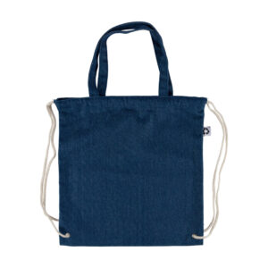 Dex recycled denim drawstring bag - view 2