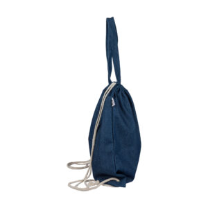 Dex recycled denim drawstring bag - view 4
