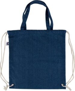 Recycelte Denim-Kordeltasche Dex - Ansicht 5