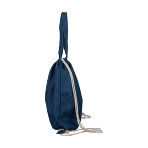 Dex recycled denim drawstring bag - view 6