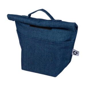 Recycelte Denim-Kühltasche mit Rollverschluss Mira - Kühltaschen mit Logo