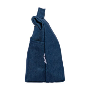 Recycelte Denim-Kühltasche mit Rollverschluss Mira - Ansicht 4