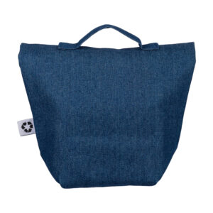 Recycelte Denim-Kühltasche mit Rollverschluss Mira - Ansicht 5