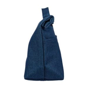 Recycelte Denim-Kühltasche mit Rollverschluss Mira - Ansicht 6