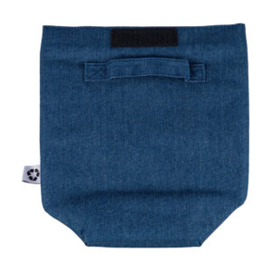 Recycelte Denim-Kühltasche mit Rollverschluss Mira - Ansicht 7
