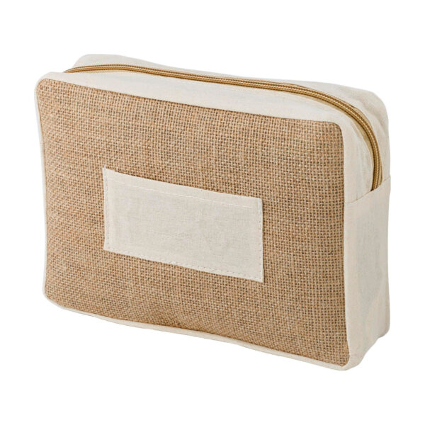 Jute-Kosmetiktasche Julian - Etuis & Kulturtaschen mit Logo