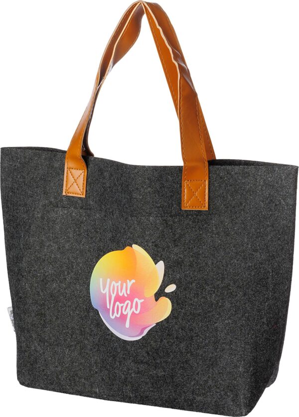 rPET-Filz-Einkaufstasche Hunter - Shopper mit Logo