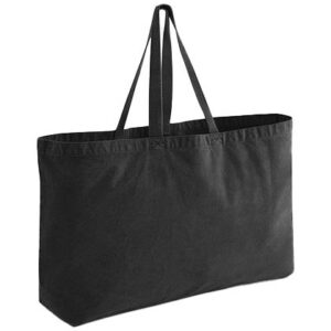 Garment-dyed oversized tote bag – shopper with logo