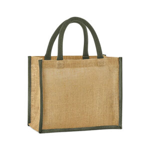 Natural Starched Jute Midi Bag – View 8
