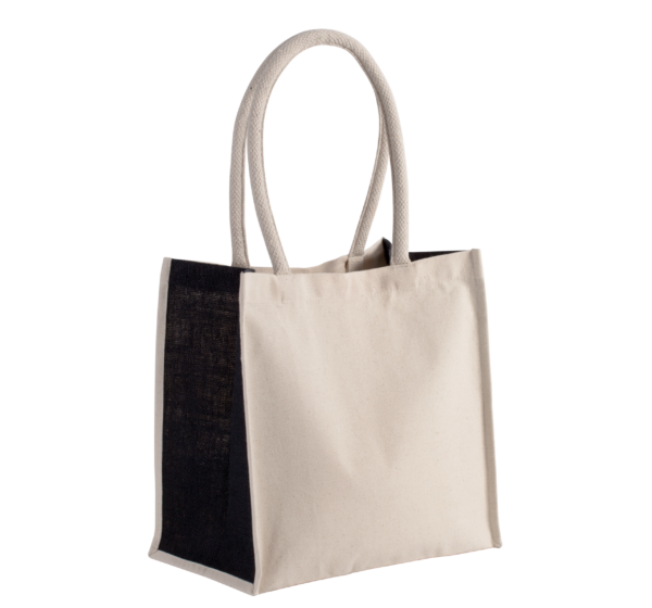 Cotton/jute shopping bag – shopper with logo