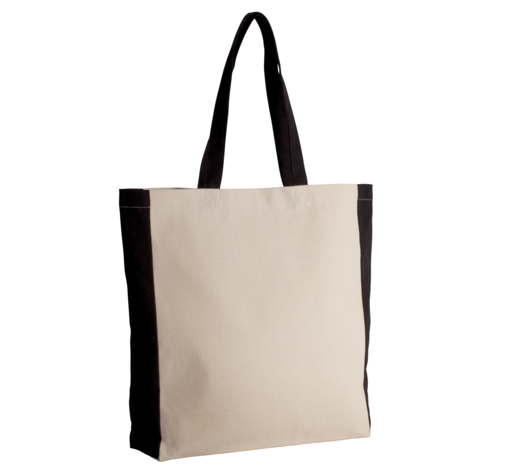 Two-tone cabas-style bag