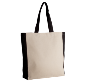 Two-tone cabas-style bag – shopper with logo
