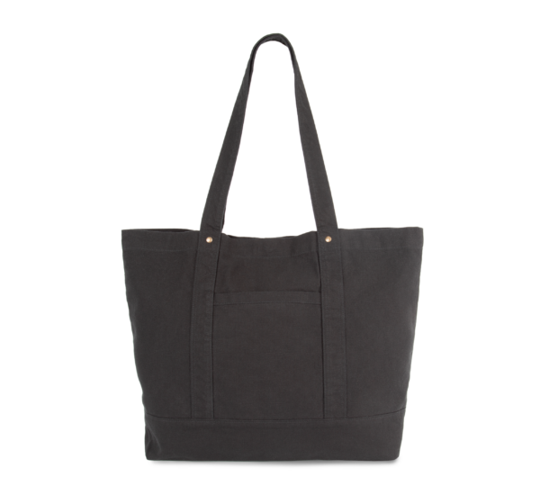 Große Shopping-Tasche mit Seitentasche - Shopper mit Logo