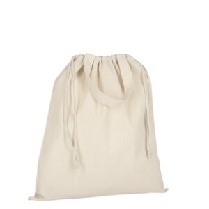 CLASSIC cotton bag with two short handles and a double drawstring – view 4