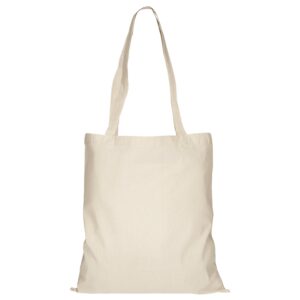 cotton: Carrier bag (long handles), natural colour