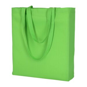 Baumwolltasche CLASSIC mit zwei langen Henkeln, Boden- und Seitenfalte - Ansicht 14