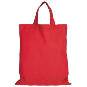 cotton:chemist bag, colour red