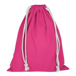 Zuziehbeutel aus Baumwolle, 25 x 30 cm, Farbe Pink