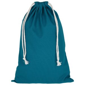 cotton:drawstring bag, colour petrol