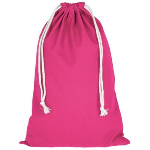 cotton:drawstring bag, colour pink