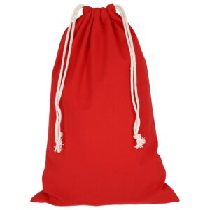cotton:drawstring bag, colour red