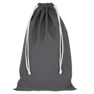 cotton:drawstring bag, colour steel grey