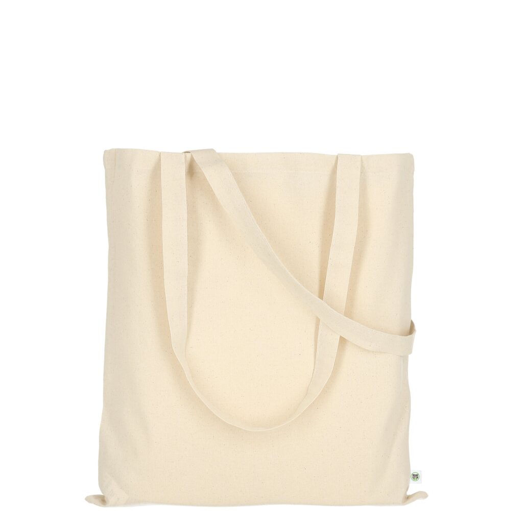Tasche mit zwei langen Henkeln aus Organic-Baumwolle