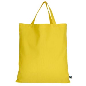 organic:fairtrade Tragetasche (kurze Henkel), Farbe Gelb
