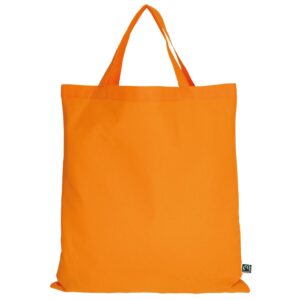organic:fairtrade Tragetasche (kurze Henkel), Farbe Mandarin