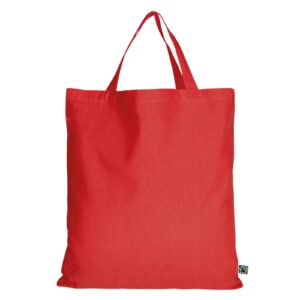 organic:fairtrade Tragetasche (kurze Henkel), Farbe Rot