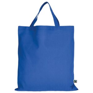 organic:fairtrade Tragetasche (kurze Henkel), Farbe Royalblau