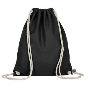 organic:fairtrade Turnbeutel, Farbe Schwarz