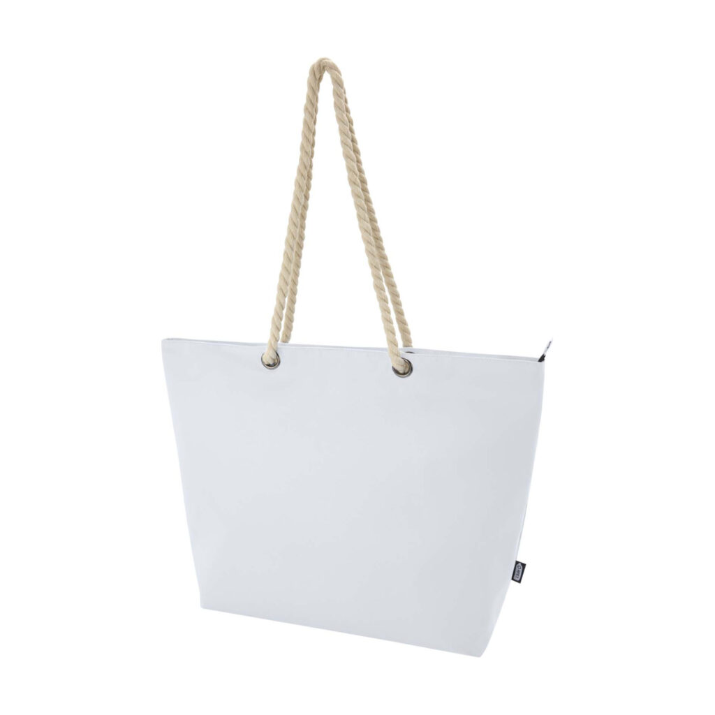 Panama beach cooler bag with rope handles made of recycled GRS material, 23 L